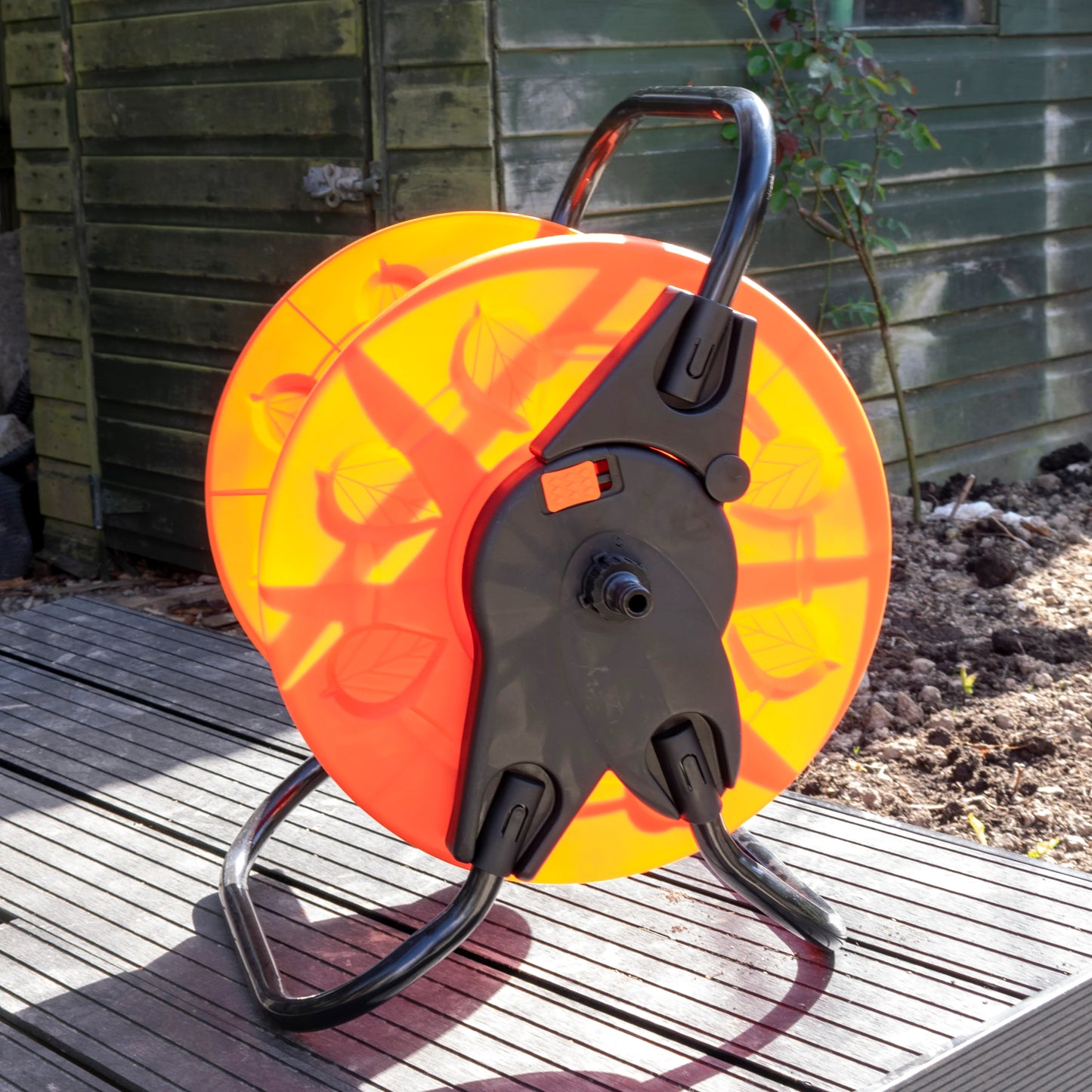 Garden Hose Reel Cart - Heavy-Duty 60m Capacity - UV-Resistant - Stable & Durable Outdoor Hose Storage - No-Tool Assembly