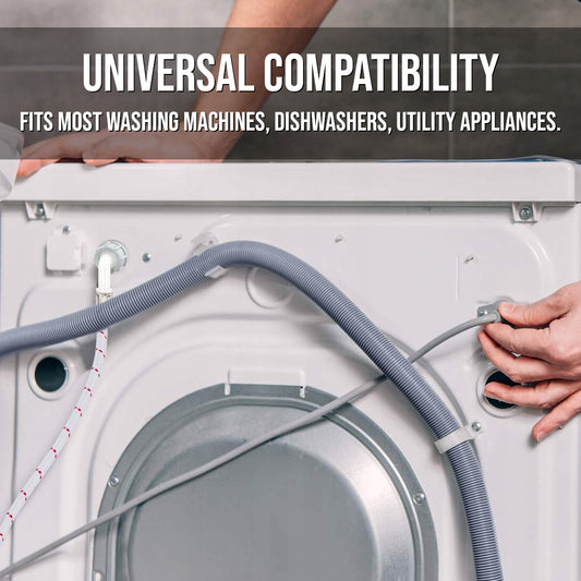 2.5 m Universal Drain Hose Extension Kit for Washing Machine, Dishwasher & Appliance - Fits 19mm to 22mm Outlet - Wastewater Pipe