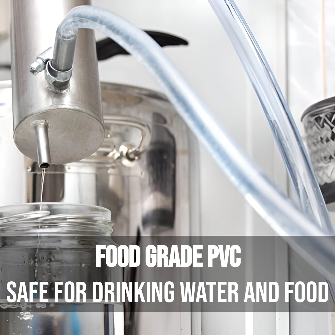 2 m / 6.5 ft of 10 mm Clear PVC Food Grade Hose - Flexible Non-Toxic Hose Pipe for Drinking Water, Aquarium Air Line, Fish Tank