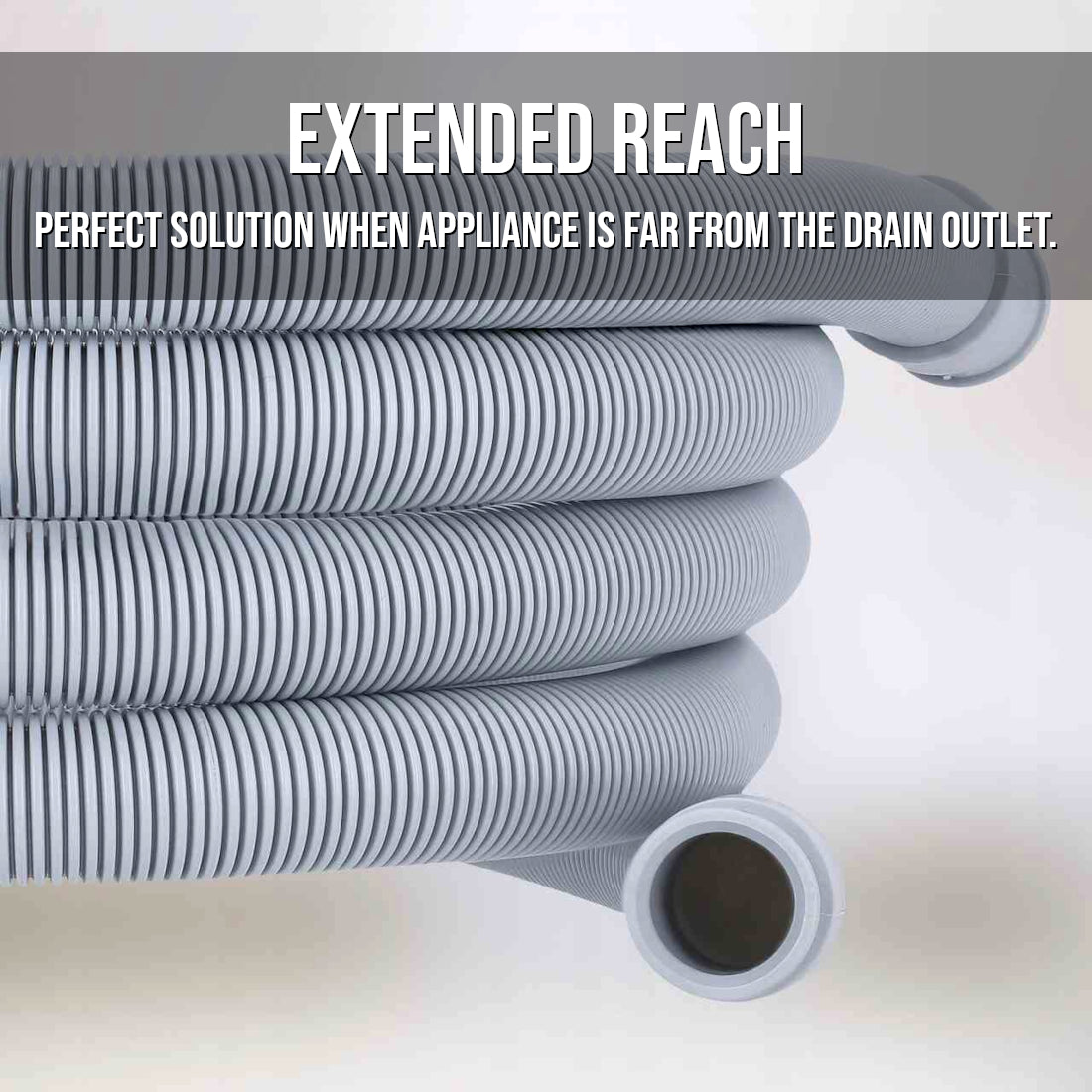 4 m Universal Drain Hose Extension Kit for Washing Machine, Dishwasher & Appliance - Fits 19 mm to 22 mm Outlet - Wastewater Pipe