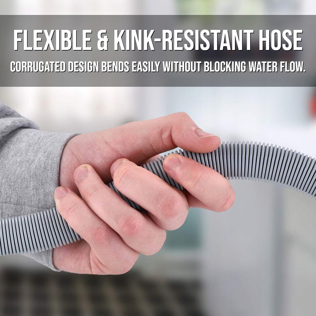2 m Universal Drain Hose Extension Kit for Washing Machine, Dishwasher & Appliance - Fits 19 mm to 22 mm Outlet - Wastewater Pipe