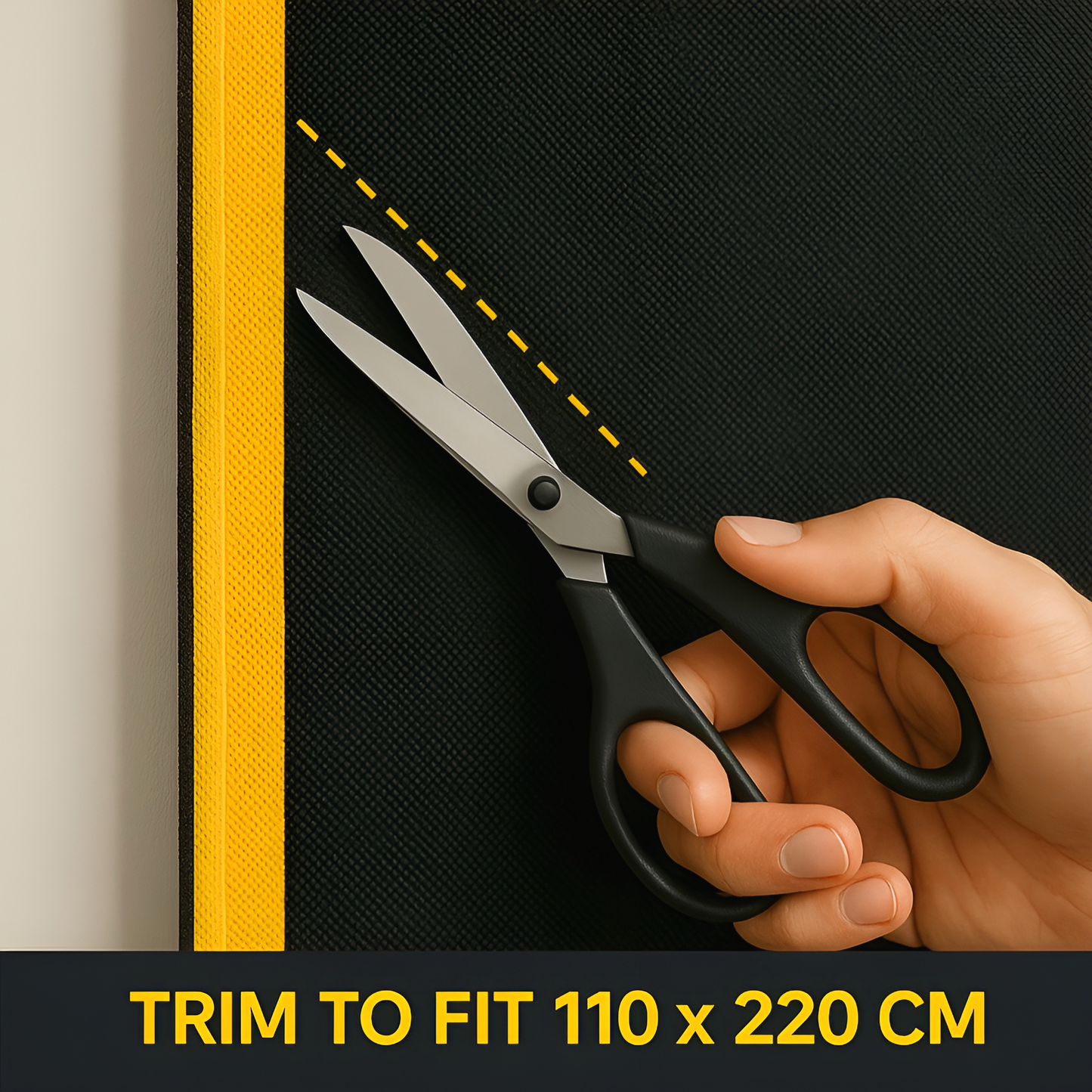 2 x Dust Door with Zip 110 x 220 cm - Dust-Barrier Doorway Curtain - Double-Sided Zip - Tape-Mount - Trim to Fit - Reusable Fabric