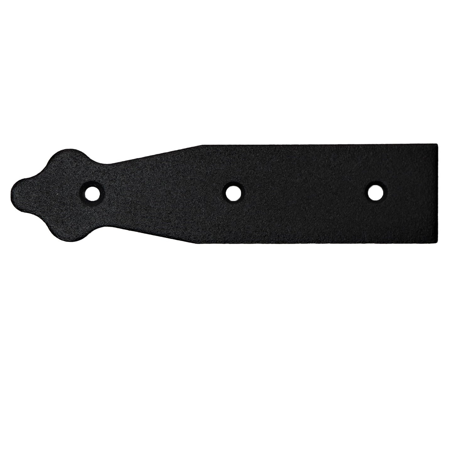 Pack of 1 x 150 mm Dummy Hinge Head, Black Steel, Vintage False Strap Hinge, Weather Resistant, Rust Proof Powder Coating