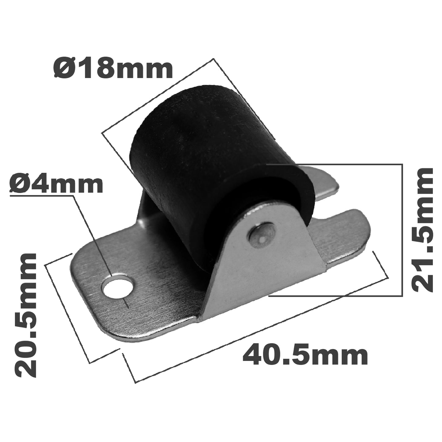 Pack of 5 x Heavy Duty PVC Furniture Castor Wheels 22mm - Durable Furniture Caster Wheels - Easy Install, Carpet-Friendly