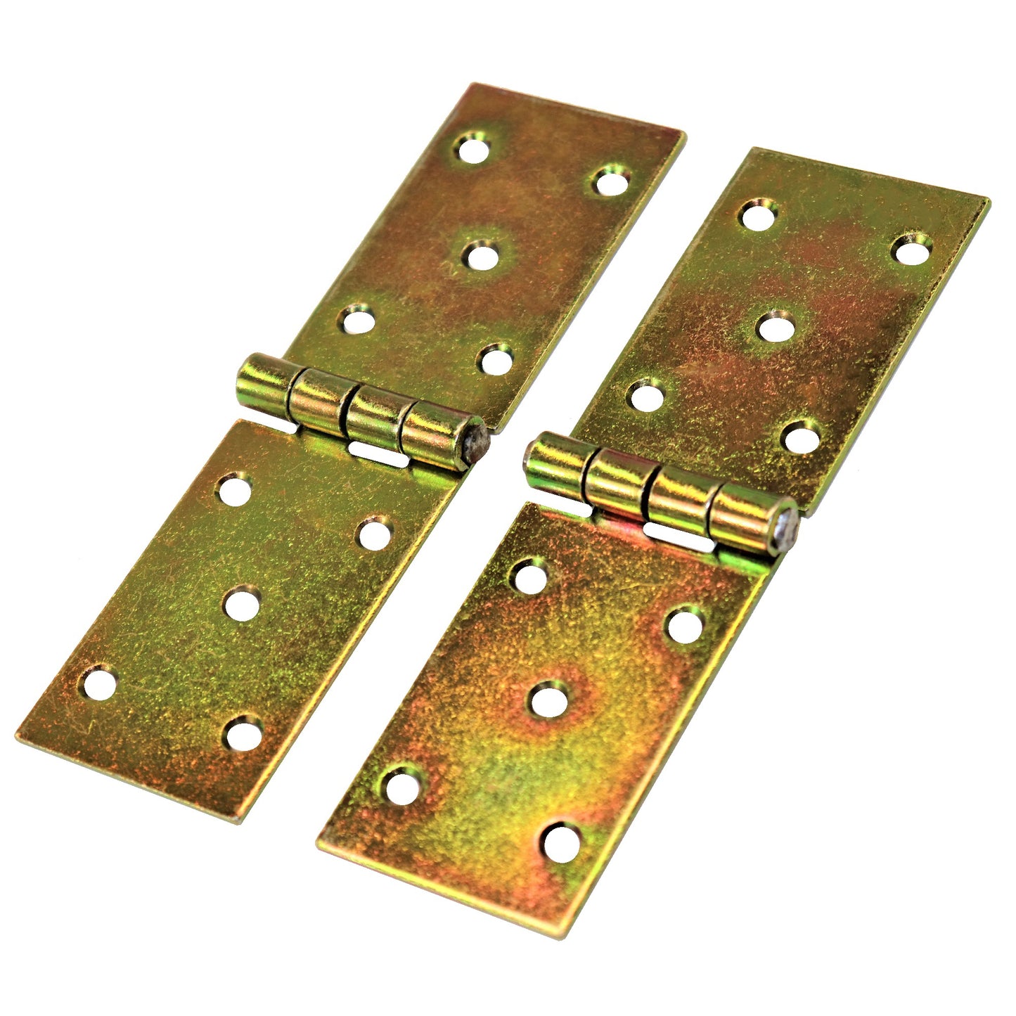 Pack of 2 x 150 mm Backflap Hinge Galvanised, Steel Back Flap Hinges, Weather Resistant, Rust Corrosion Proof, Strap Hinges