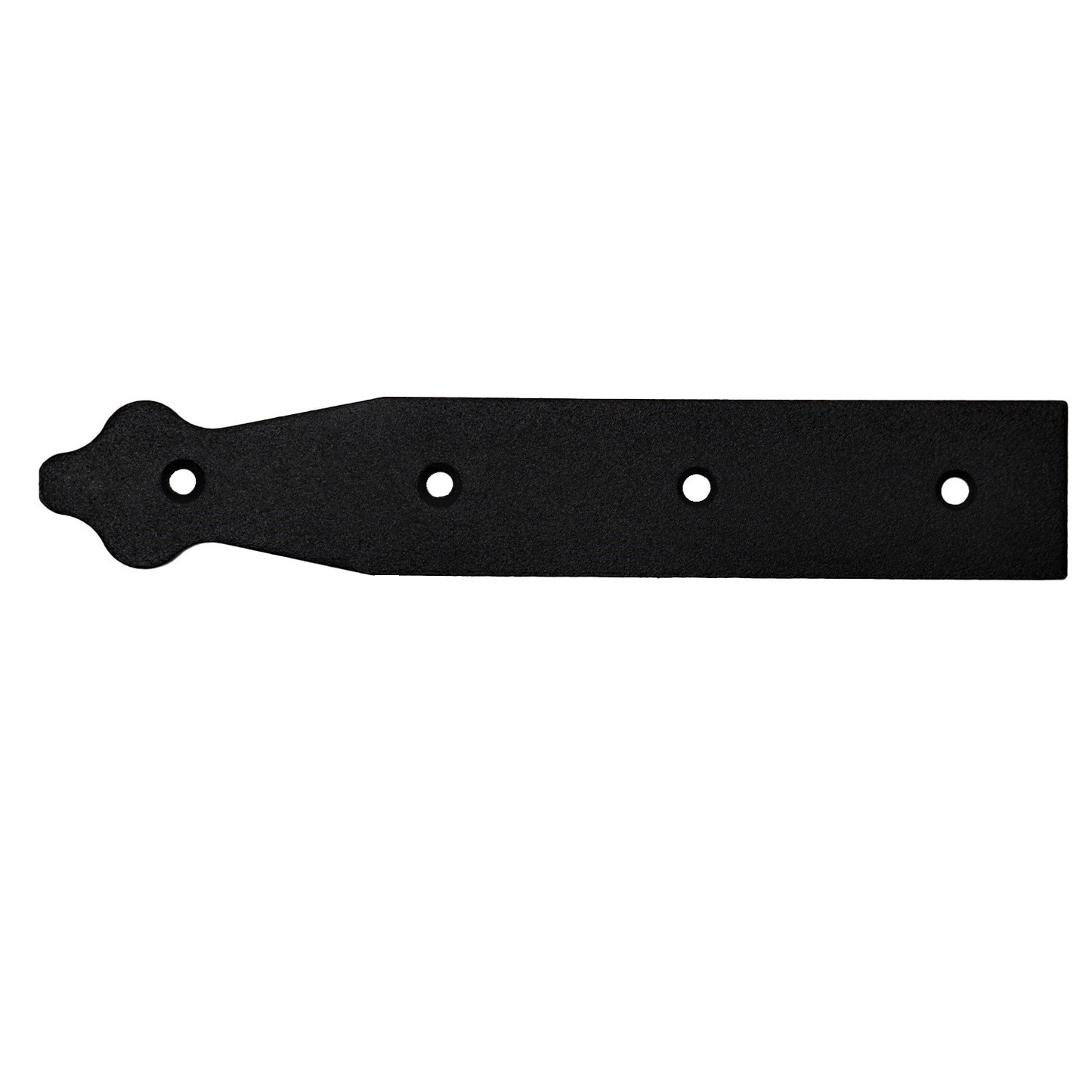 Pack of 1 x 200 mm Dummy Hinge Head, Black Steel, Vintage False Strap Hinge, Weather Resistant, Rust Proof Powder Coating