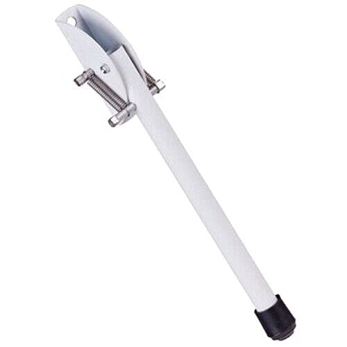 20 cm / 8 in White Kick Down Door Stop - Keep The Door Stay Open for Gate, Home, Office - Metal Door Stopper with Rubber Bumper