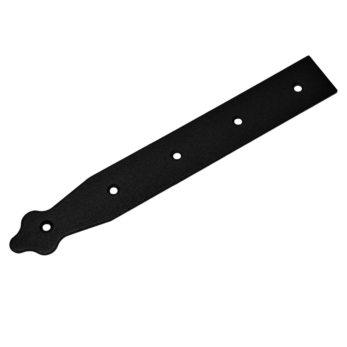 Pack of 1 x 250 mm Dummy Hinge Head, Black Steel, Vintage False Strap Hinge, Weather Resistant, Rust Proof Powder Coating