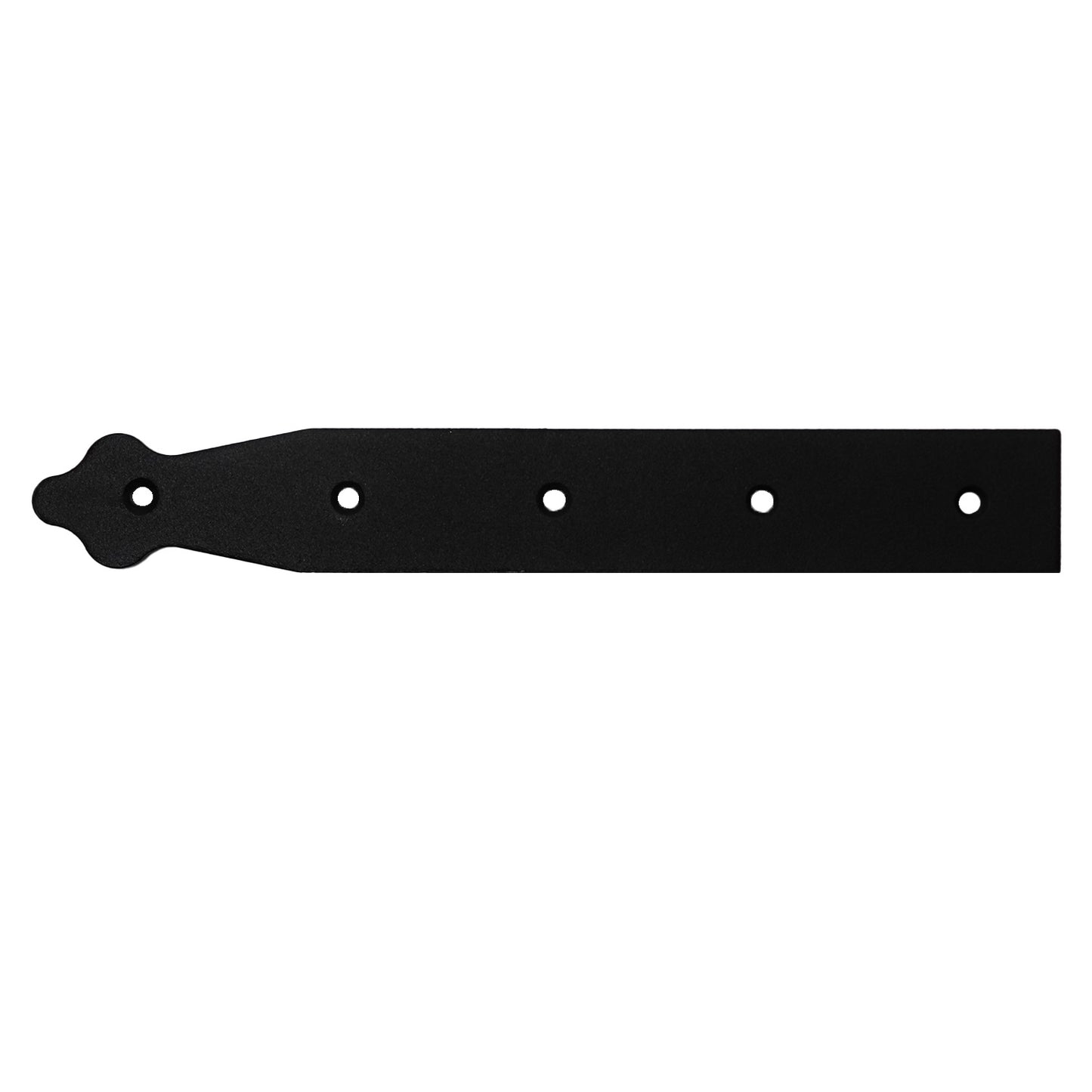 Pack of 1 x 250 mm Dummy Hinge Head, Black Steel, Vintage False Strap Hinge, Weather Resistant, Rust Proof Powder Coating