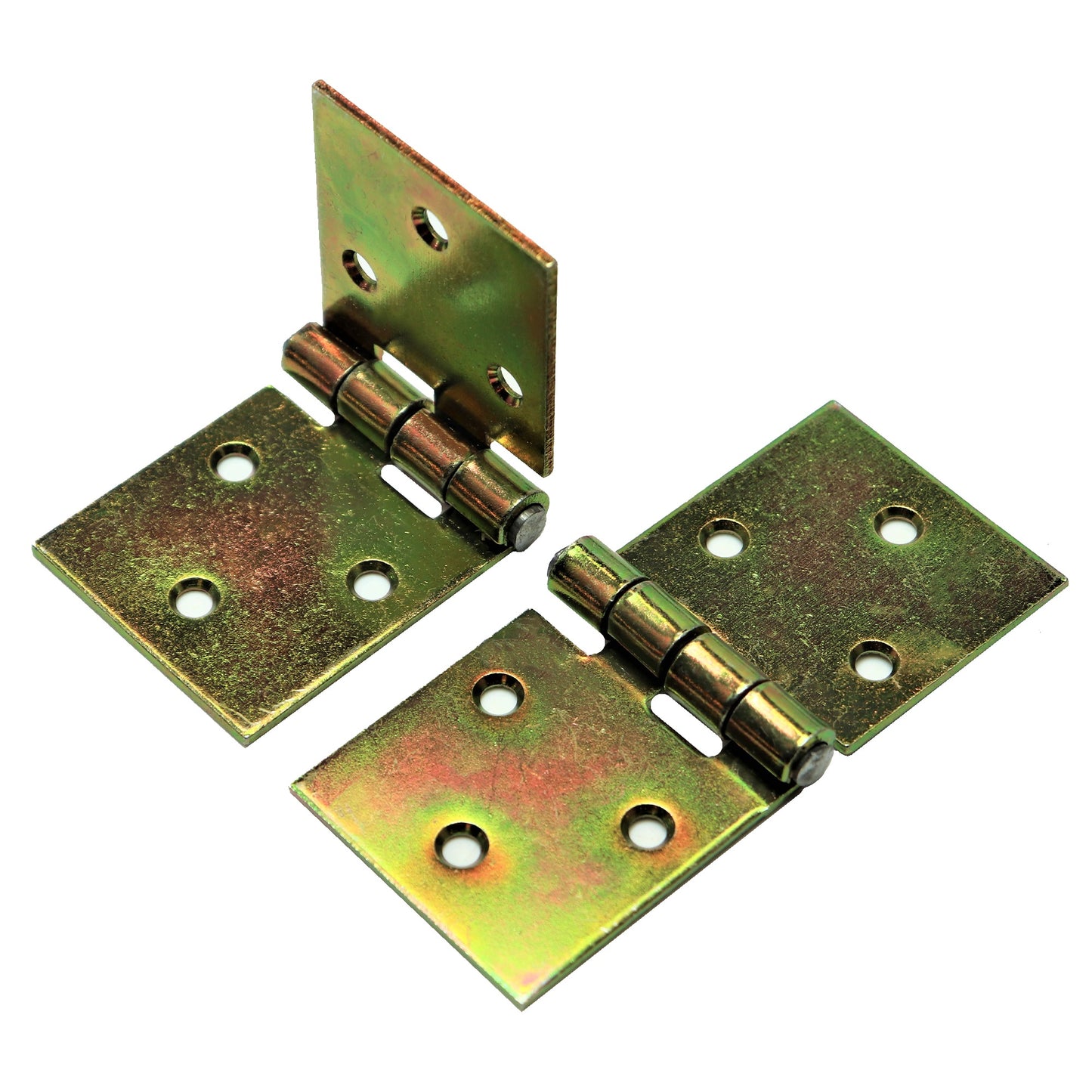 Pack of 2 x 100 mm Backflap Hinge Galvanised, Steel Back Flap Hinges, Weather Resistant, Rust Corrosion Proof, Strap Hinges