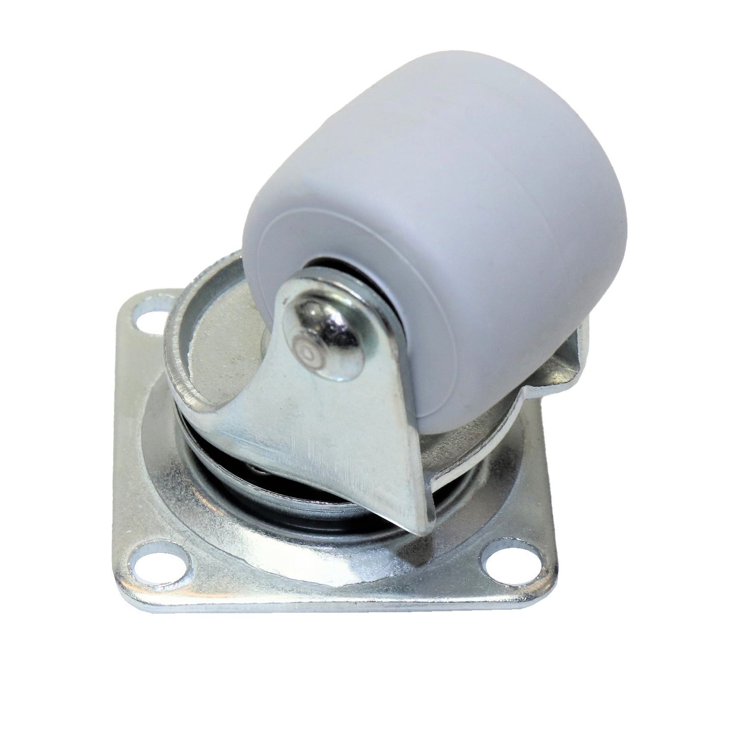 Pack of 1 x Heavy-Duty Furniture Caster Wheel 30 mm - Rubber, Ball Bearings, Smooth Rolling, Swivel Plate, No-Scratch