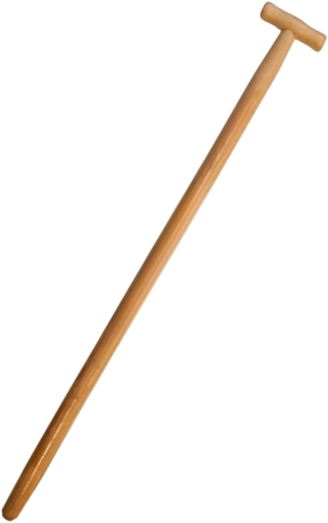 Lacquered Beechwood Shovel Handle 100 cm / 39 in - Ergonomic T-Grip Wooden Shaft for Spade, Fork, Shovel - 40 mm to 30 mm Tapered