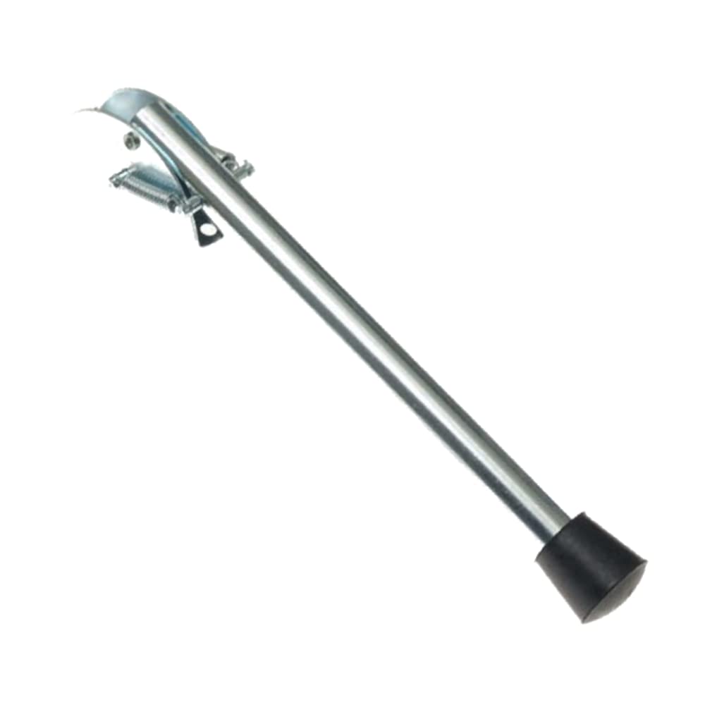 20 cm / 8 in Silver Kick Down Door Stop - Keep The Door Stay Open for Gate, Home, Office - Metal Door Stopper with Rubber Bumper