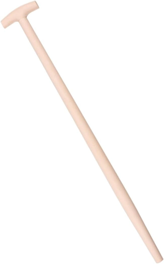 T Type Wooden Shaft Handle 100 cm / 39" - Hardwood Replacement Handle for Shovel, Spade, Fork - 40 mm to 25 mm Tapered Handle
