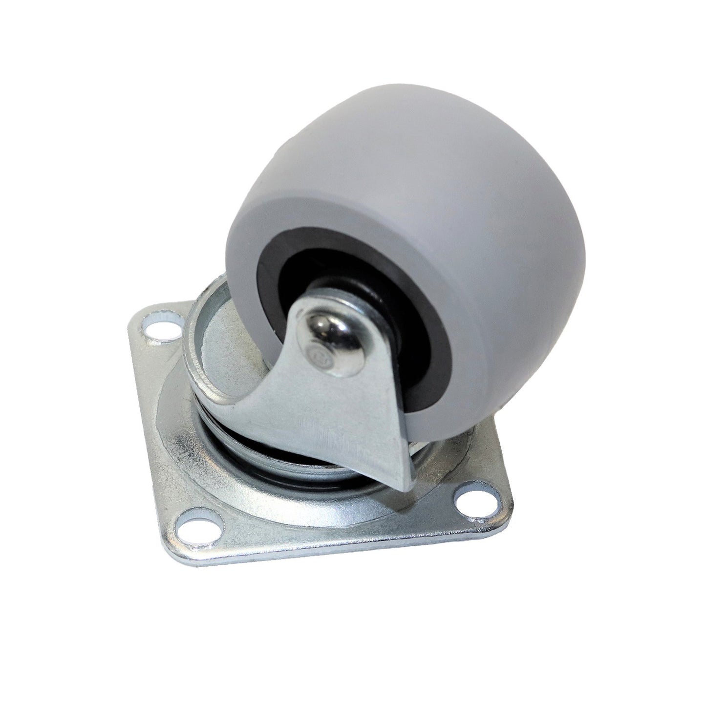 Pack of 4 x Heavy-Duty Furniture Caster Wheel 40 mm - Rubber, Ball Bearings, Smooth Rolling, Swivel Plate, No-Scratch