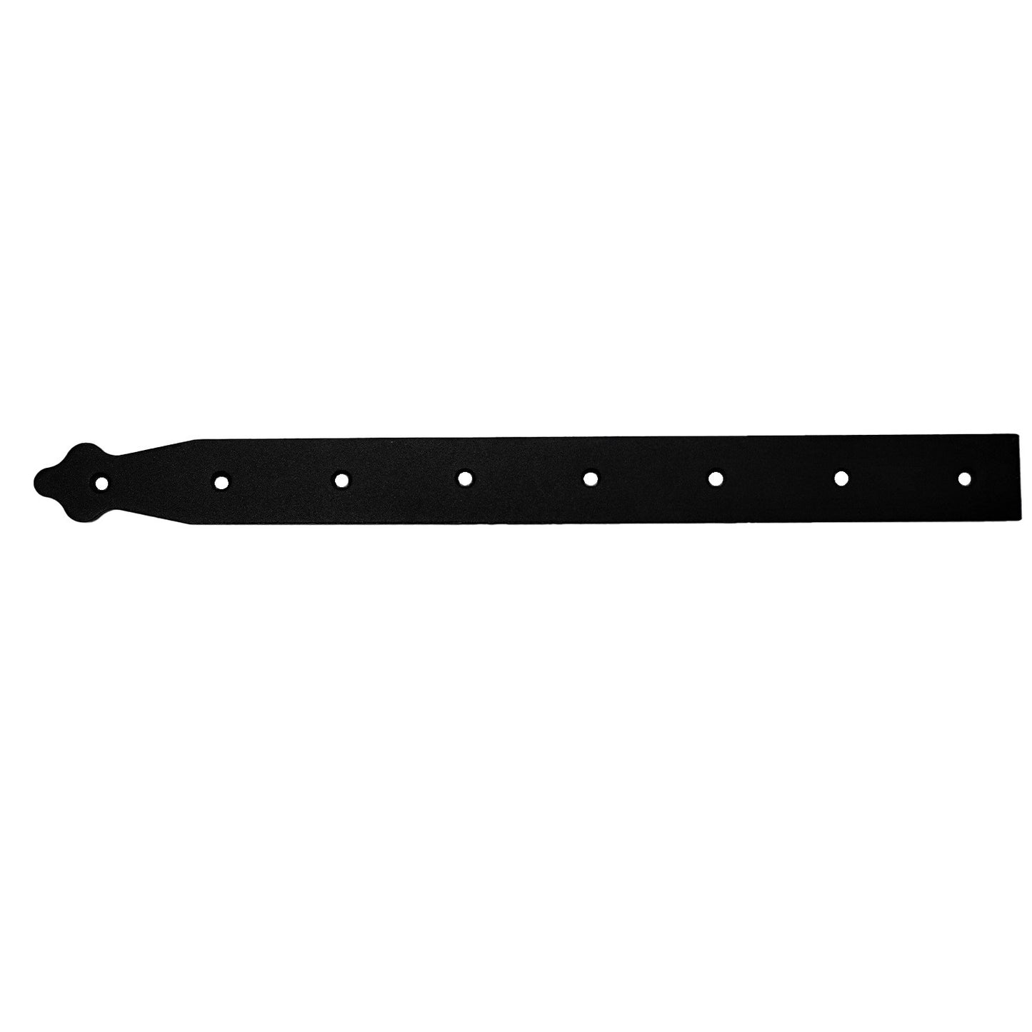 Pack of 1 x 400 mm Dummy Hinge Head, Black Steel, Vintage False Strap Hinge, Weather Resistant, Rust Proof Powder Coating