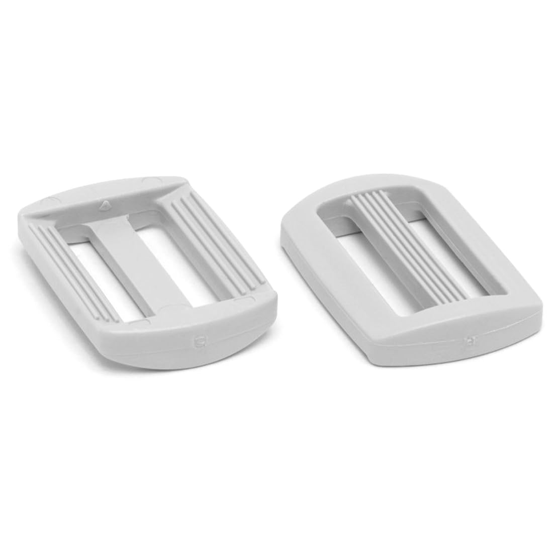 3 Bar Tri Glide Sliders Buckles Fasteners for 25 mm / 1 in Webbing Strap, Backpack, Bag - White, Plastic (Pack of 20)