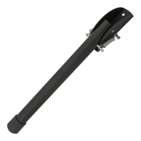 20 cm / 8 in Black Kick Down Door Stop - Keep The Door Stay Open for Gate, Home, Office - Metal Door Stopper with Rubber Bumper