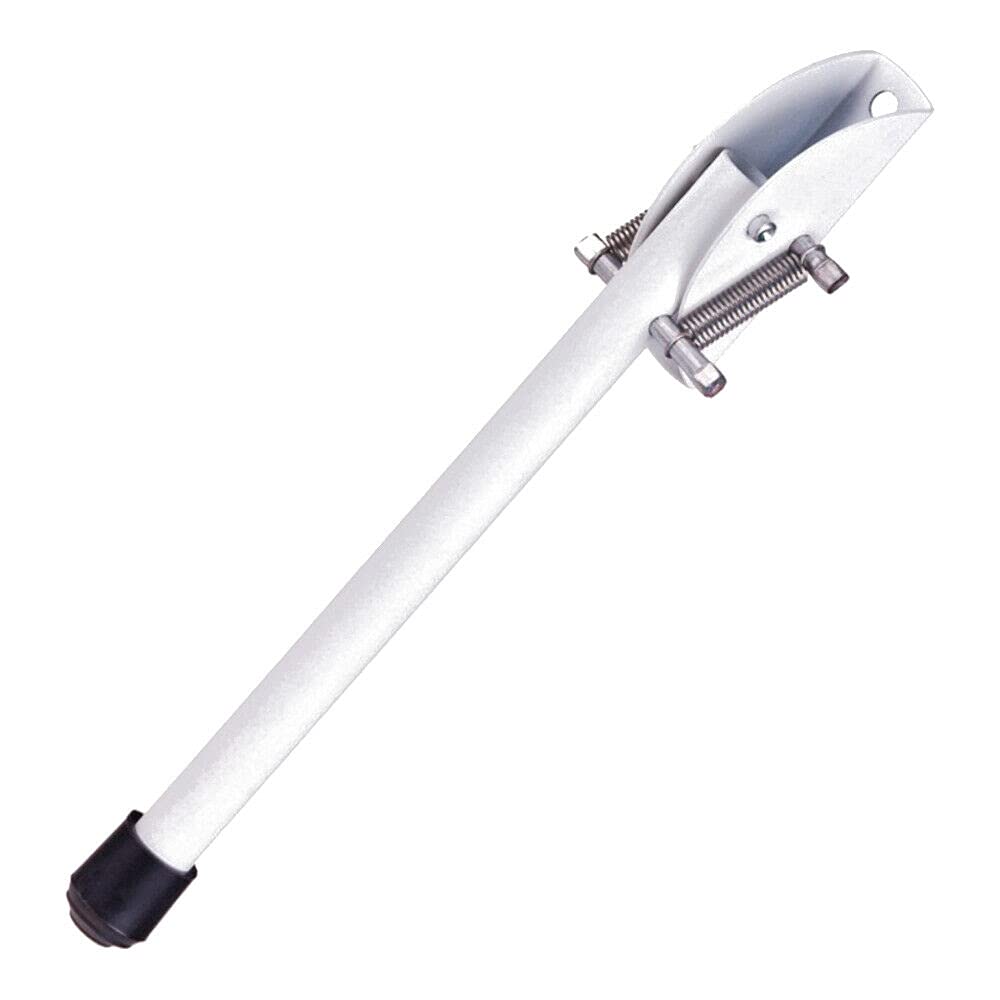 20 cm / 8 in White Kick Down Door Stop - Keep The Door Stay Open for Gate, Home, Office - Metal Door Stopper with Rubber Bumper