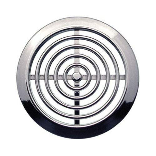 2 x Chrome Round Air Vent Grille 45 mm / 52 mm Soffit Furniture Ventilation Cover