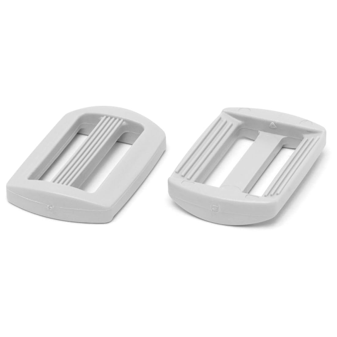 3 Bar Tri Glide Sliders Buckles Fasteners for 25 mm / 1 in Webbing Strap, Backpack, Bag - White, Plastic (Pack of 2)