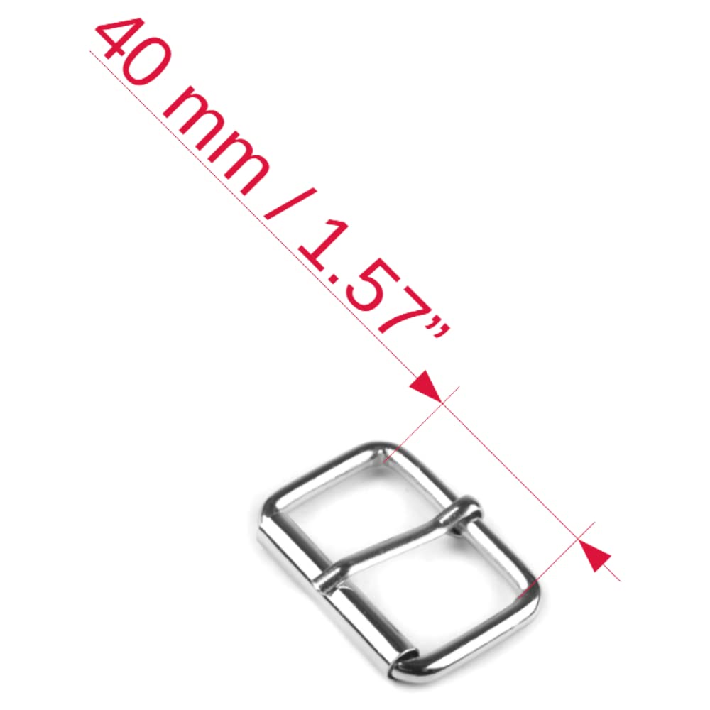 30 Pcs Buckles Set for 40 mm / 1.57" Webbing Strap, 30 x Belt Loops, Metal, Silver, Bag Making, Accessories, Straps, DIY, Crafts