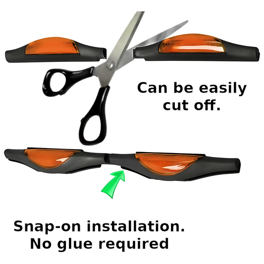Car Door Protectors Bump Stop Door Edge Guard Strip Dent Reflectors Clip On Car Rear Front Door Scratches Protection (Orange)