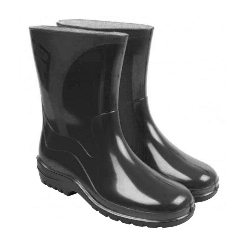 Black Women's Ladies Wellies Wellington Boots Rainy Boots Waterproof Durable Gardening (Size 8 UK / 41 EU)
