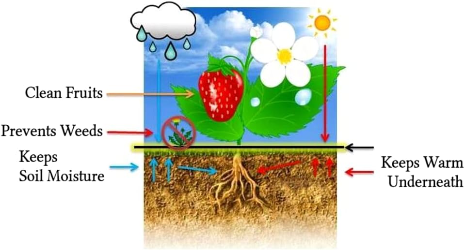 1.5 x 2 m / 4.9 x 6.5 ft Weed Control Membrane, Weed Control Woven Fabric, Ground Cover Sheet, 100 GSM, UV Stabilised
