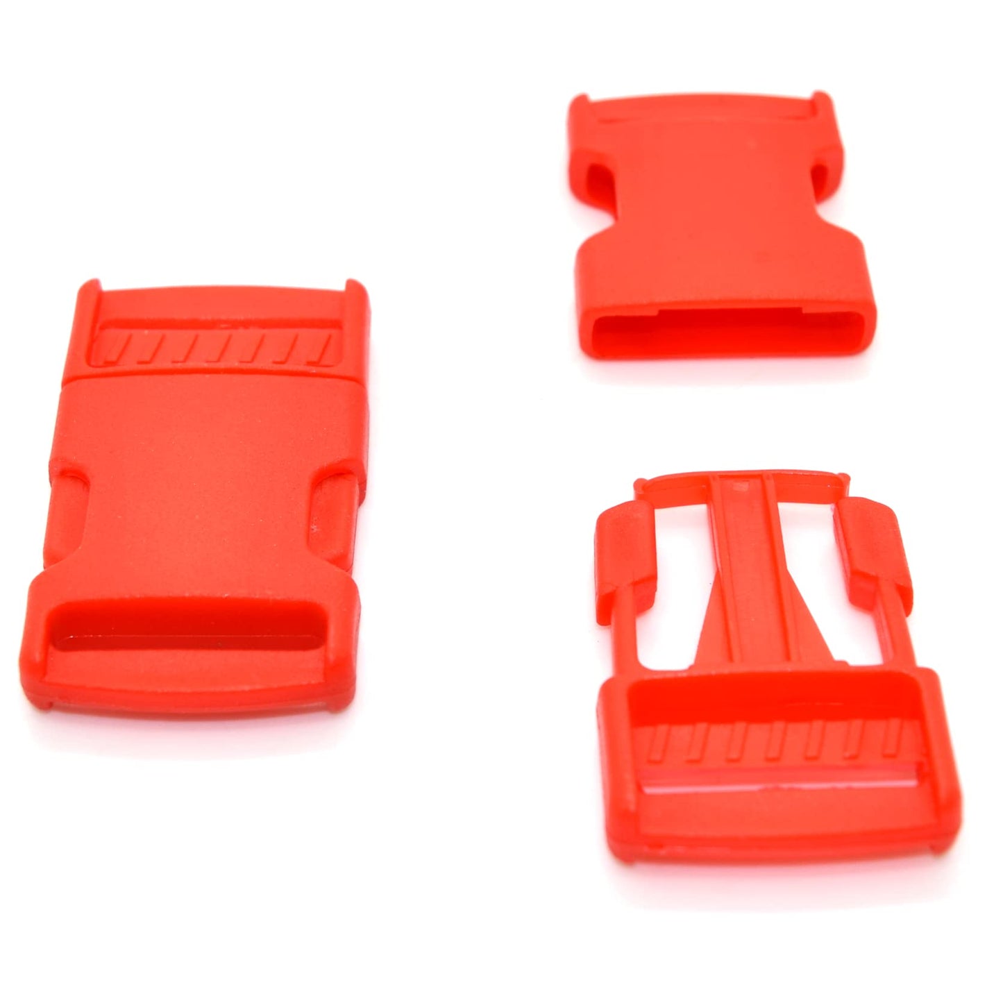 Side Release Buckles Clips for 25 mm / 1 in Webbing, Luggage, Back Pack / Rucksack, Straps (Red, 6 pieces)