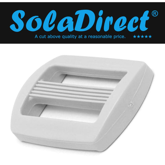 3 Bar Tri Glide Sliders Buckles Fasteners for 25 mm / 1 in Webbing Strap, Backpack, Bag - White, Plastic (Pack of 100)