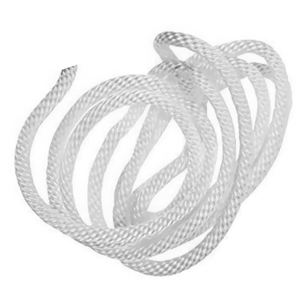 8 mm Pull Cord, Recoil Starter Rope for Lawnmower, Chainsaw, 50 metres / 164 ft Long Lawn Mower Replacement Pull Cord (White)