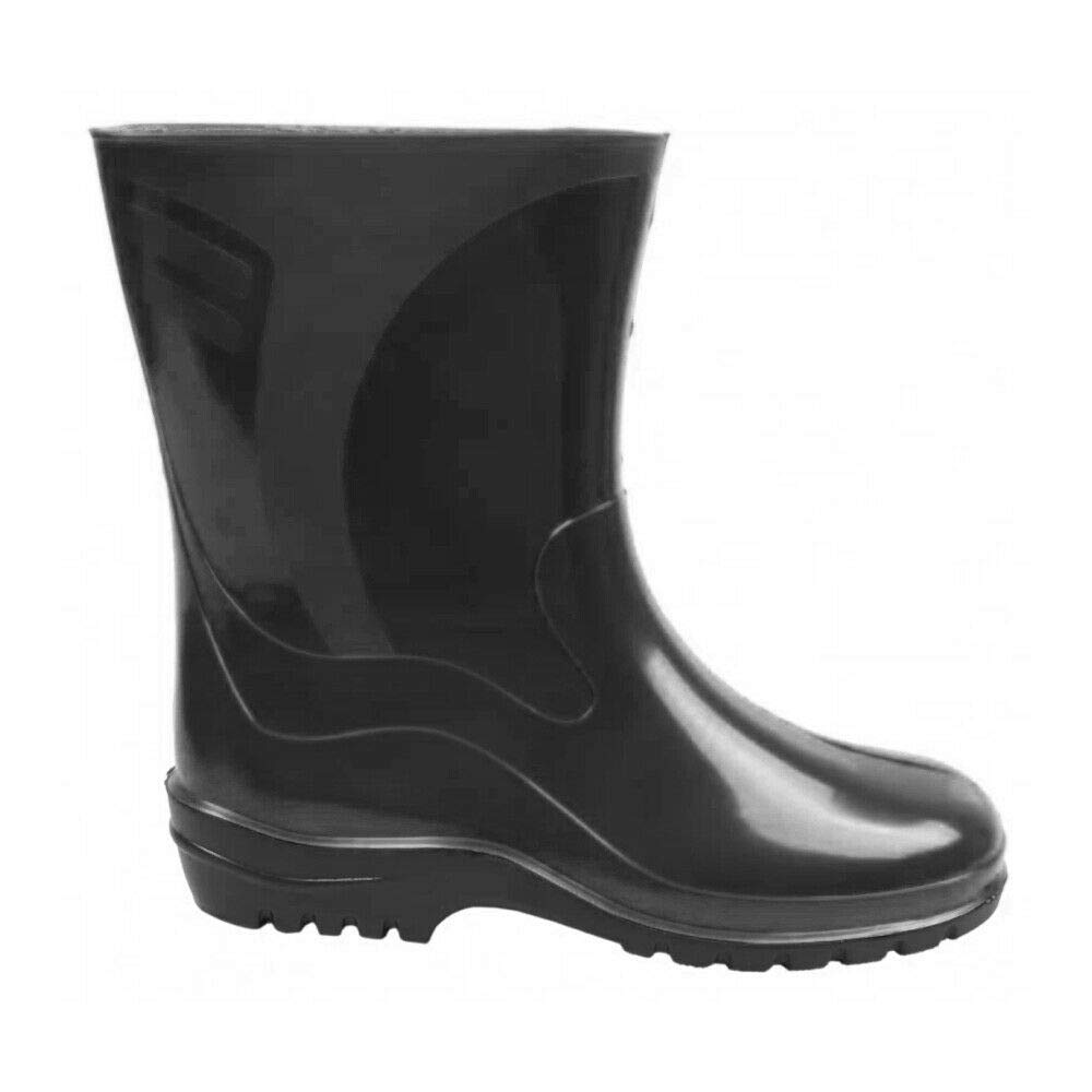 Black Women's Ladies Wellies Wellington Boots Rainy Boots Waterproof Durable Gardening (Size 8 UK / 41 EU)