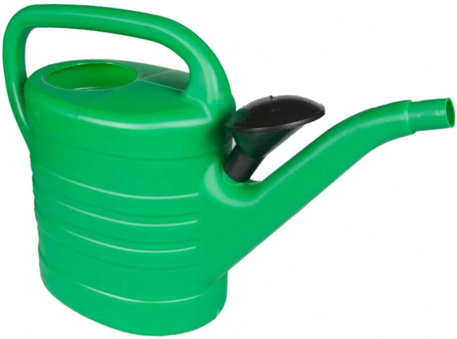 10L Watering Can, Green Lightweight Plastic Watering Can Black Detachable Sprinkler Rose Head, Outdoor & Indoor Hydrate Water Can