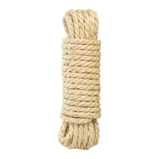 Sisal Rope for Cat Scratcher Cat Tree Repairing - 10 m / 32 ft of 6 mm Natural Sisal Rope for Scratching Post Tower Replacement
