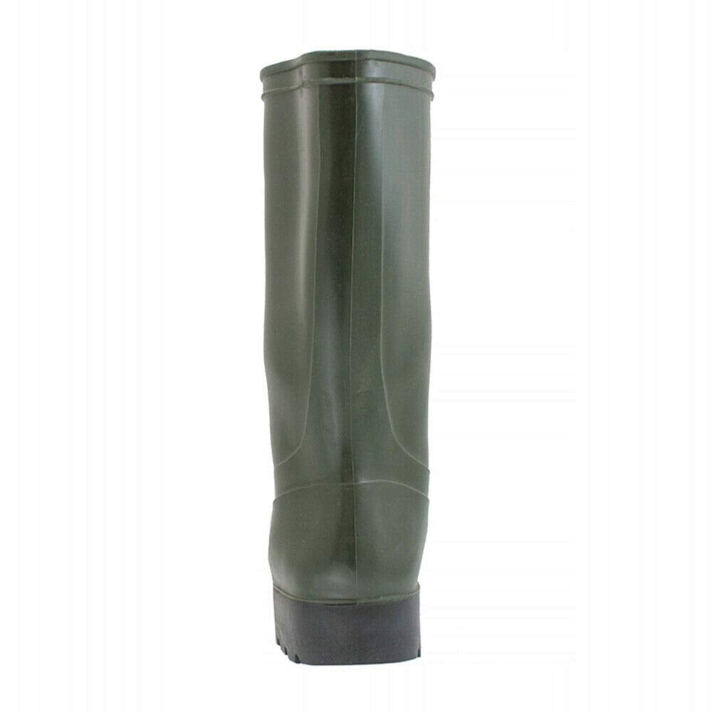 Olive Green Men's Wellington Boots Waterproof Wellies Durable PVC Gardening (Size UK 9 / EU 43)