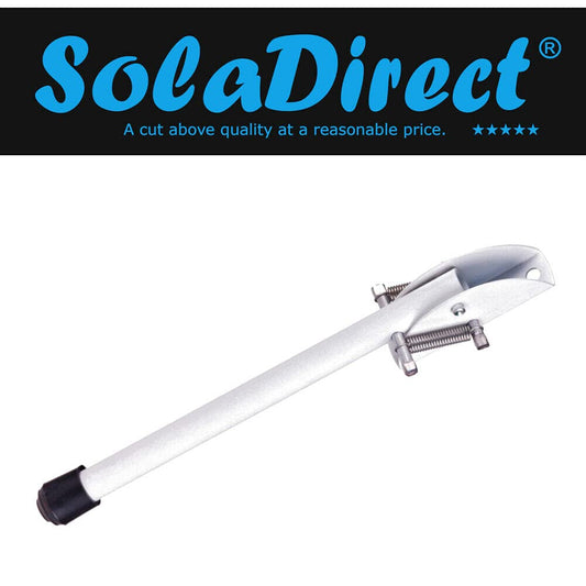 20 cm / 8 in White Kick Down Door Stop - Keep The Door Stay Open for Gate, Home, Office - Metal Door Stopper with Rubber Bumper