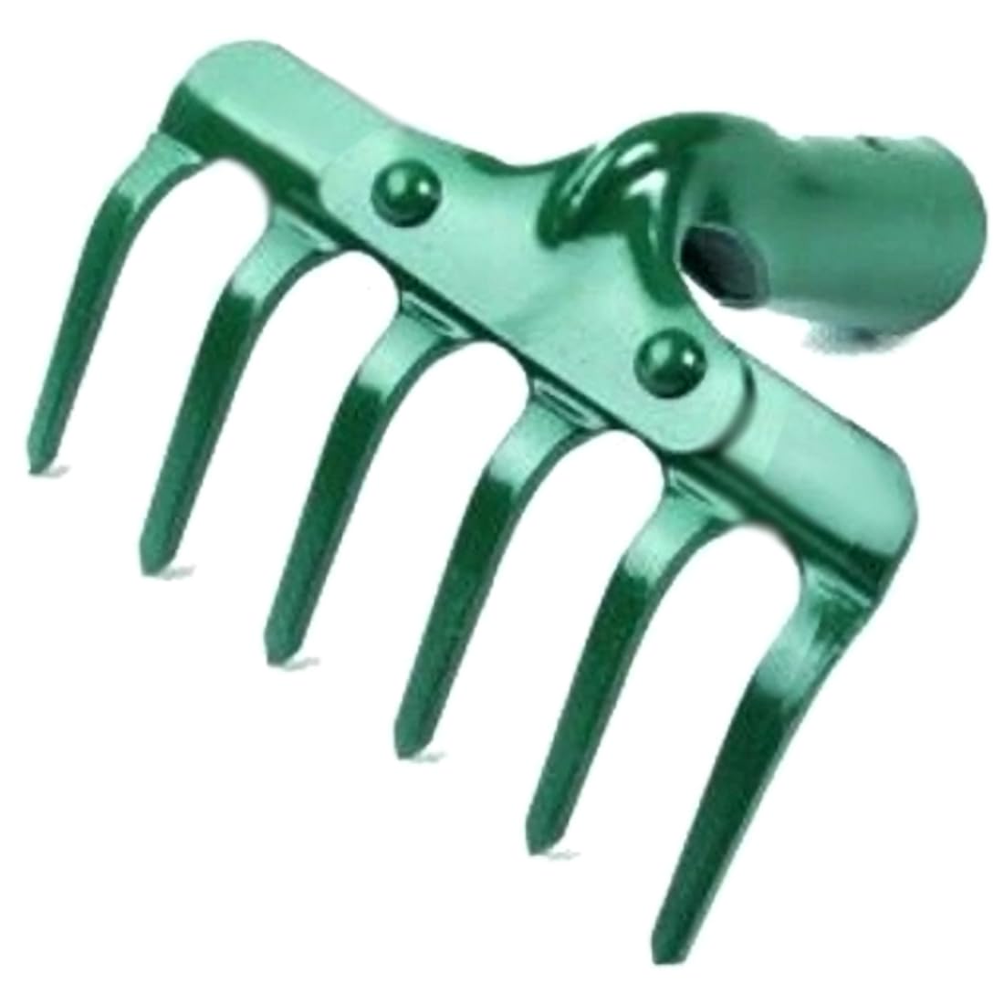 Small Garden Rake for raking and loosening the soil, 14 cm / 5.5" with 6 Tins, Ideal Gardening Tool (No Handle)