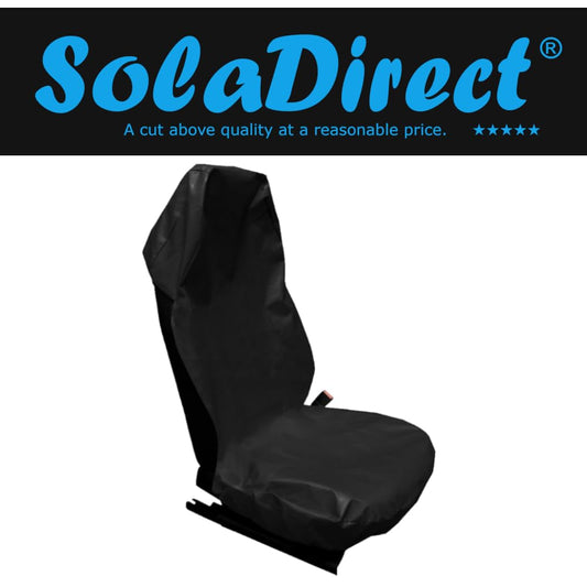 Universal Waterproof Oil-Proof Garage Car Seat Cover - Heavy Duty Protection for Mechanics, Construction Workers (Black)