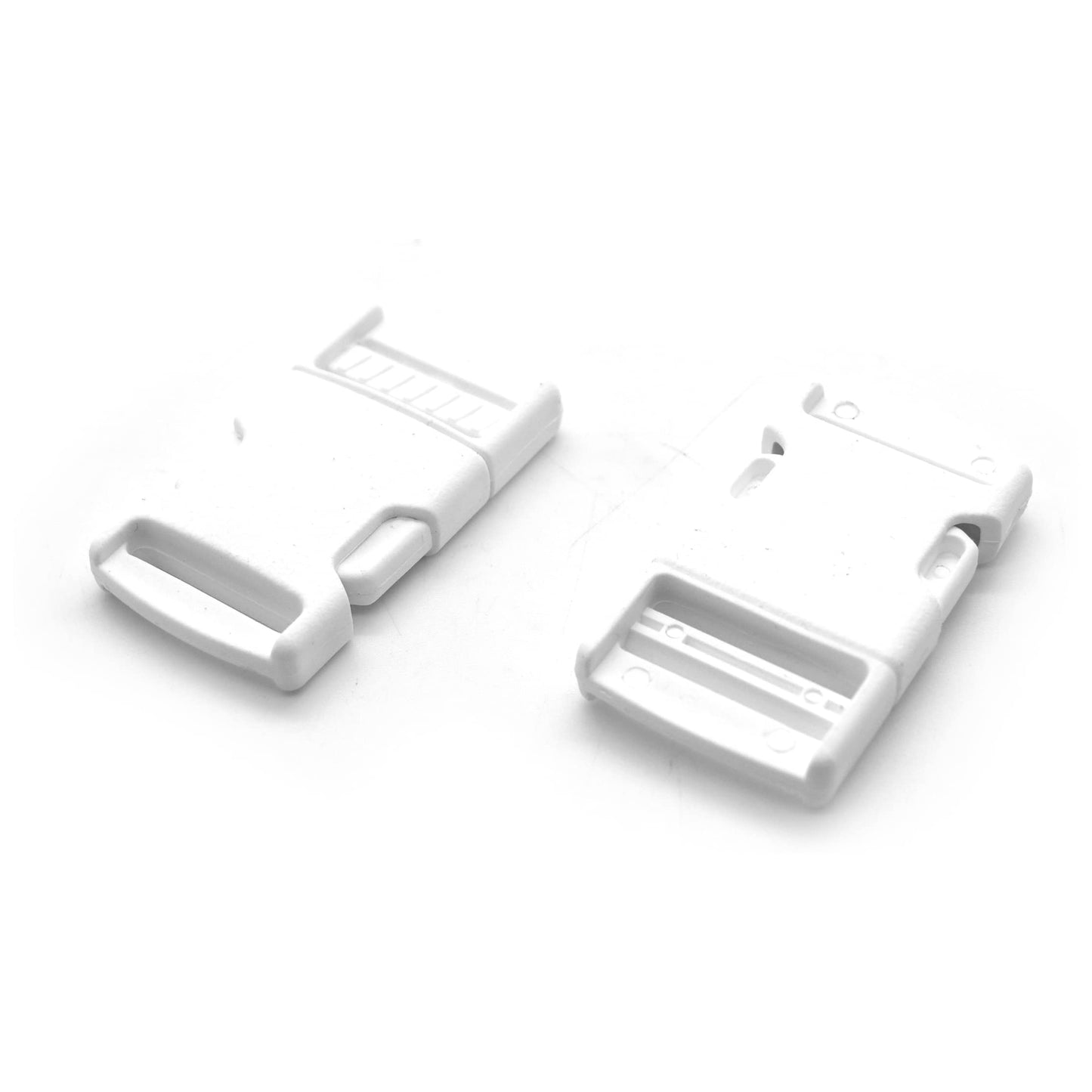 Side Release Buckles Clips for 25 mm / 1 in Webbing, Luggage, Back Pack / Rucksack, Straps (White, 2 pieces)