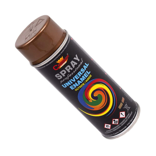 400 mL Copper Universal Gloss Enamel Spray Paint - Fast Drying High Shine Finish with Strong Coverage - for Metal, Wood, Plaster and Selected Plastics, Indoor and Outdoor Use