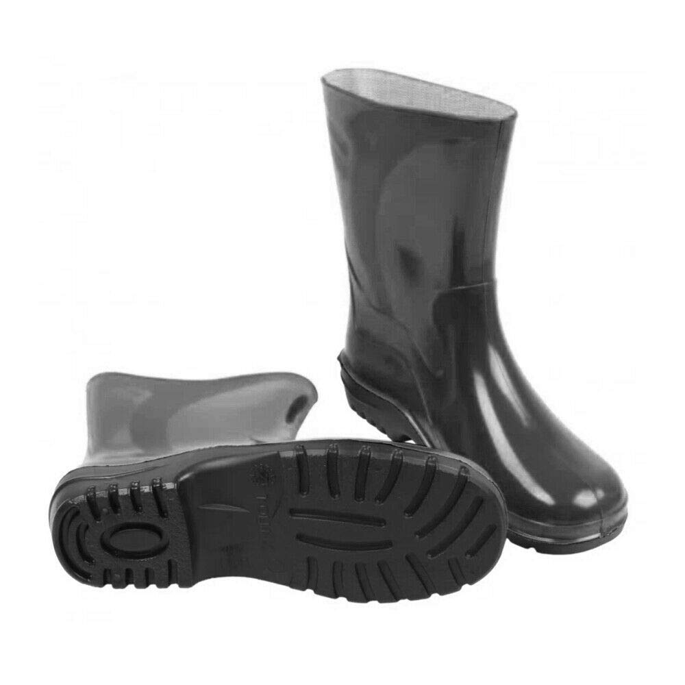 Black Women's Ladies Wellies Wellington Boots Rainy Boots Waterproof Durable Gardening (Size 8 UK / 41 EU)