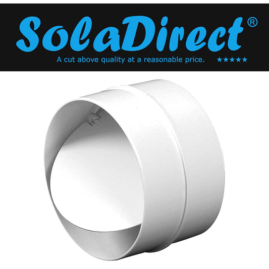 125 mm / 5 in Anti Backdraft Non-Return Pipe Connection White PVC Round Grille