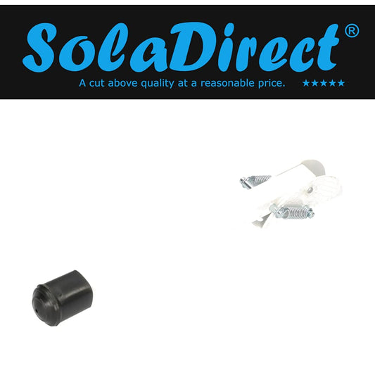 20 cm / 8 in White Kick Down Door Stop - Keep The Door Stay Open for Gate, Home, Office - Metal Door Stopper with Rubber Bumper