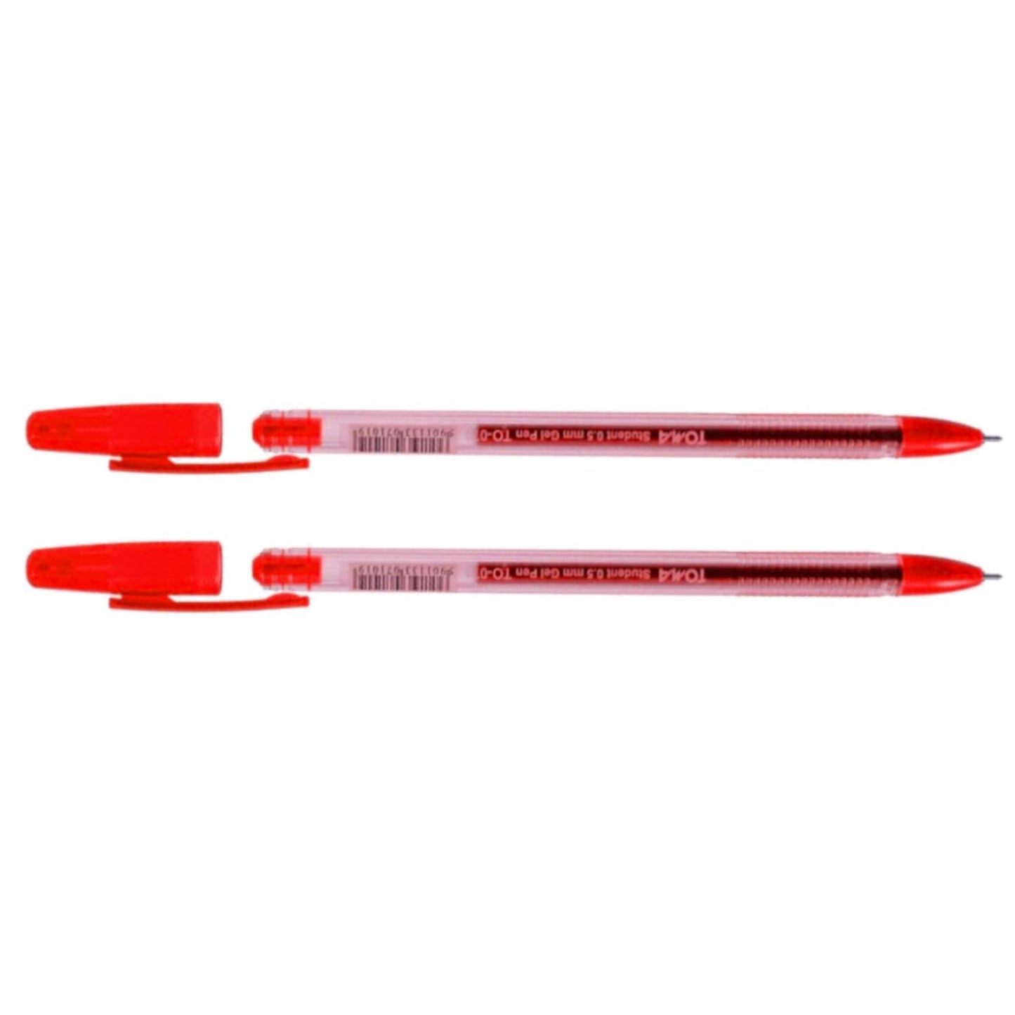 Ballpoint Pens, Gel Ink Ballpoint Pens, Smudge Free, Extra Fine Point 0.5 mm, Ideal for School, Office (Red, 2 Pens)