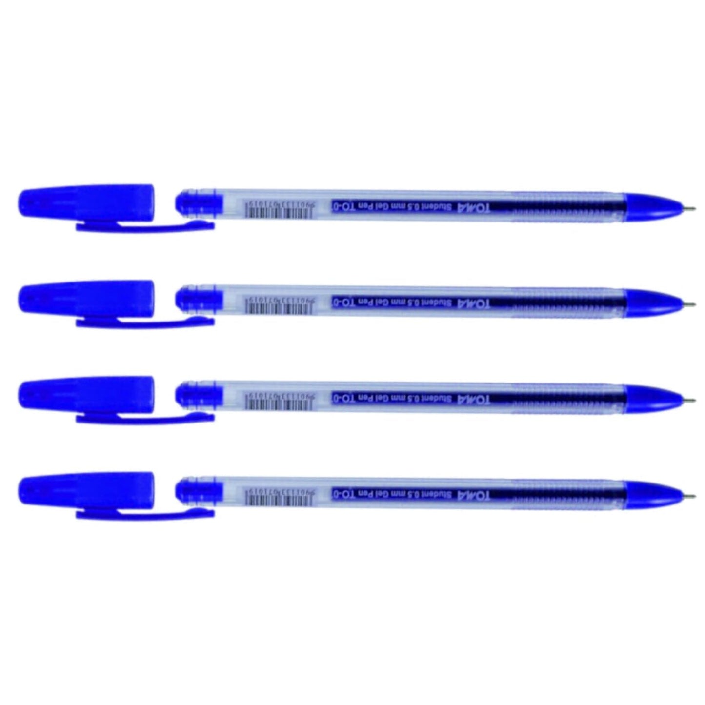 Ballpoint Pens, Gel Ink Ballpoint Pens, Smudge Free, Extra Fine Point 0.5 mm, Ideal for School, Office (Blue, 4 Pens)