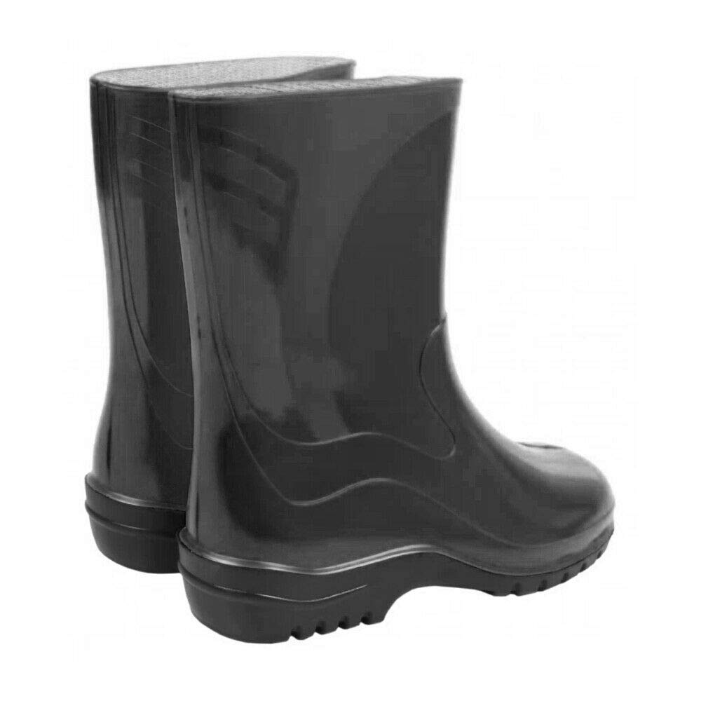 Black Women's Ladies Wellies Wellington Boots Rainy Boots Waterproof Durable Gardening (Size 7 UK / 40 EU)