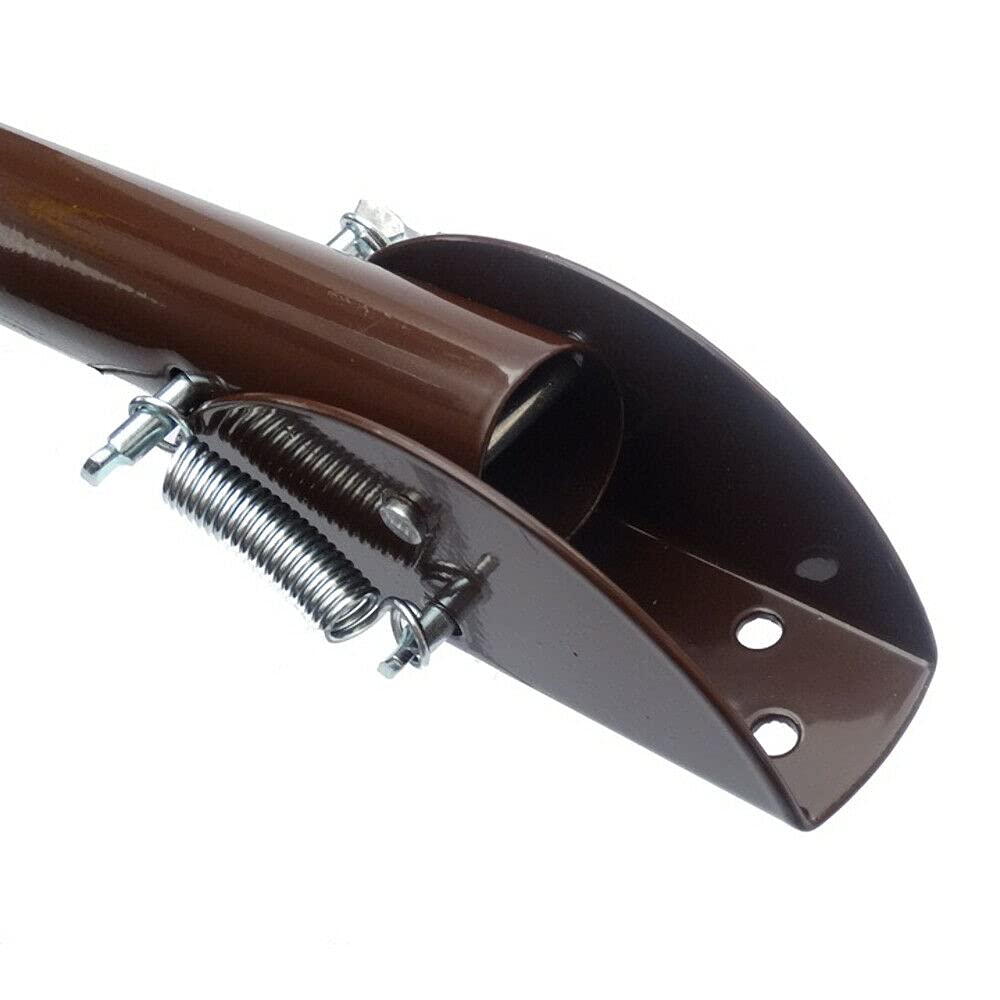 20 cm / 8 in Brown Kick Down Door Stop - Keep The Door Stay Open for Gate, Home, Office - Metal Door Stopper with Rubber Bumper