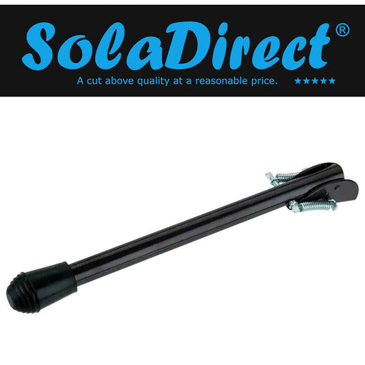 20 cm / 8 in Black Kick Down Door Stop - Keep The Door Stay Open for Gate, Home, Office - Metal Door Stopper with Rubber Bumper