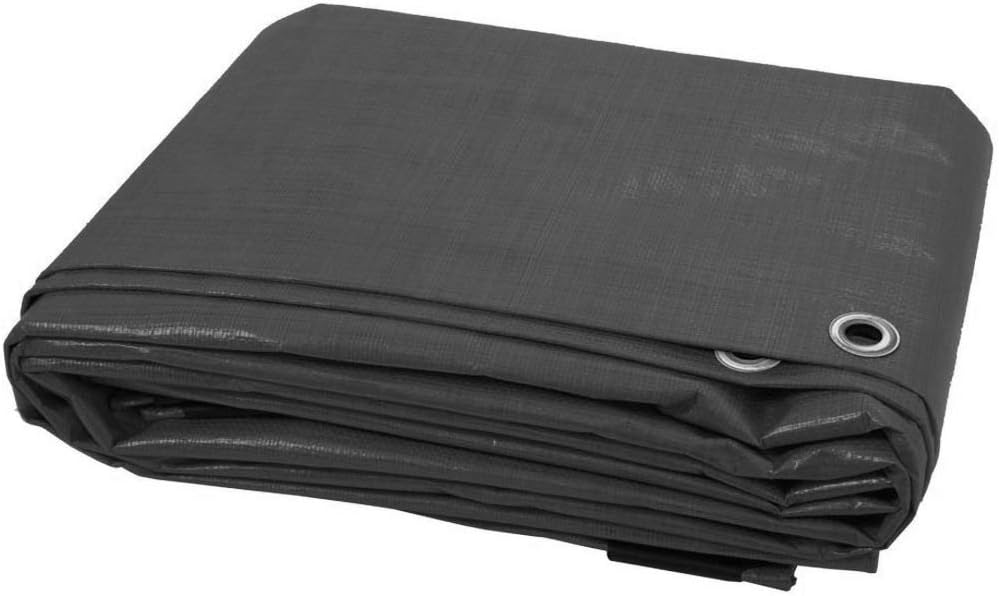 4 x 5 m Tarpaulin Cover - Grey 200GSM - Waterproof, Frost-Resistant, UV Protection, Multipurpose, Groundsheet